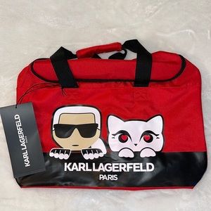 (1601) You know it will be a collector's item soon! KARL LAGERFELD Duffle Bag